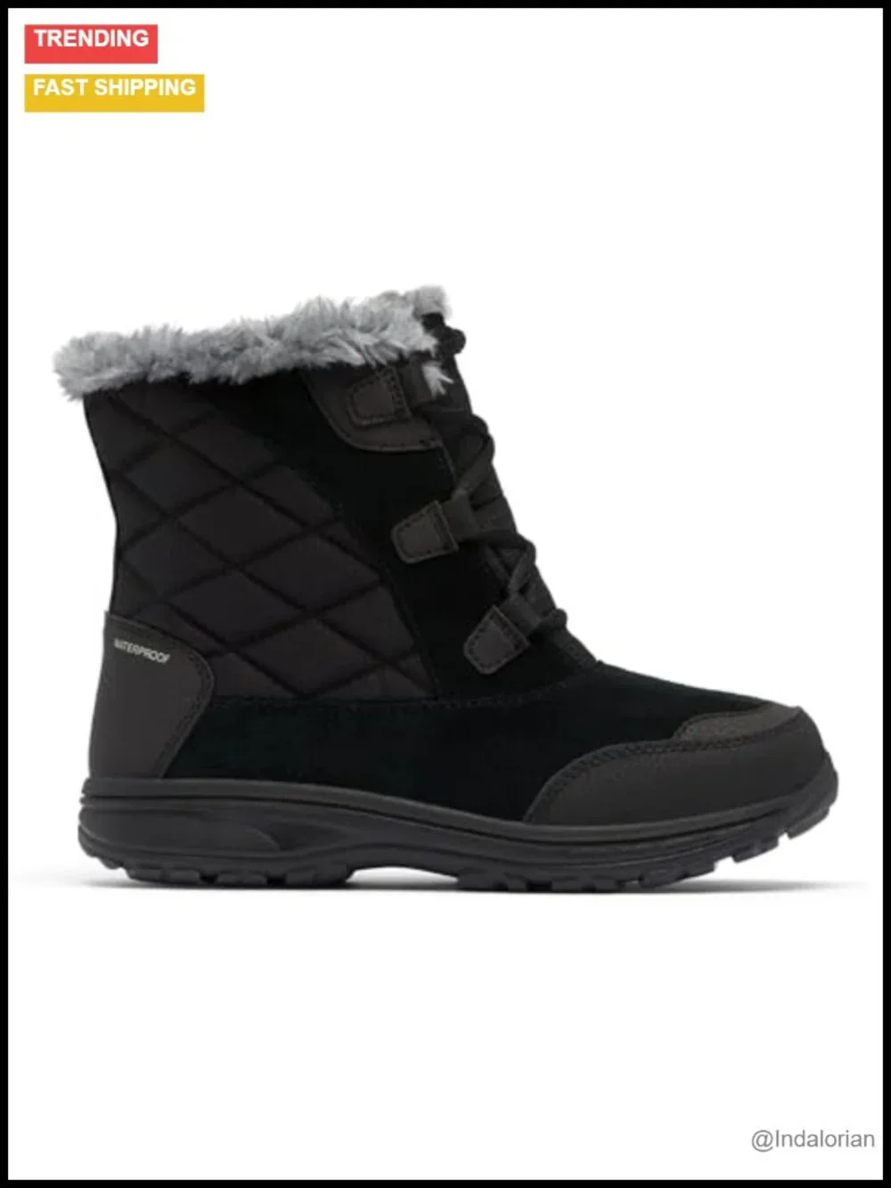 Waterproof Insulated Snow Boots with Faux Fur Trim